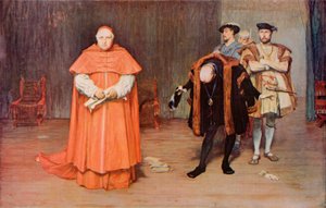 Shakespeare: The Downfall of Wolsey, King Henry VIII, Act III, Scene 2 (färg litho)