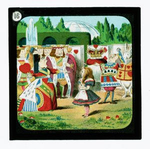 Alice i Underlandet, färgglada lyktor (lanternruta) av John (after) Tenniel