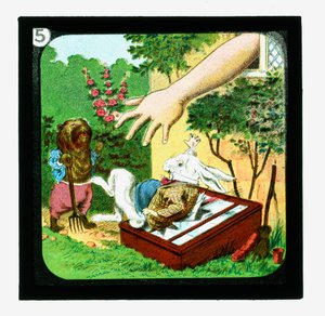 Alice i Underlandet, färgglada lyktor (lanternruta) av John (after) Tenniel