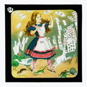 Alice i Underlandet, färgglada lyktor (lanternruta)