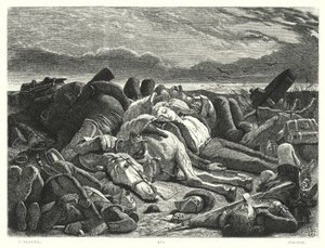 Lord Byrons barn Harold, Canto III, Strof 28 (gravyr) av John (after) Tenniel