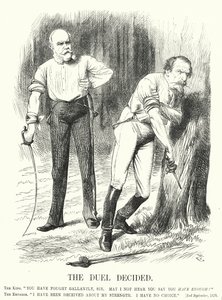 Punch tecknad: The Duel Decided - Frankrikes nederlag i det fransk-preussiska kriget (gravyr)