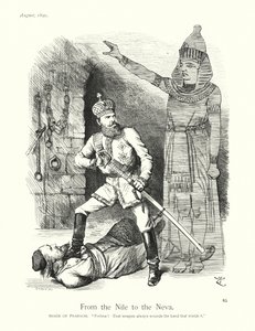 Sir John Tenniel tecknad serie: Från Nilen till Neva (gravyr) av John (after) Tenniel