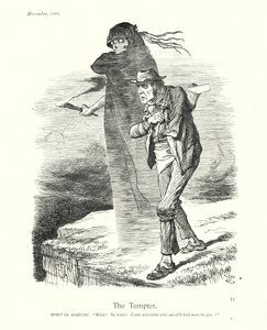 Sir John Tenniel tecknad serie: Frestaren (gravyr) av John (after) Tenniel
