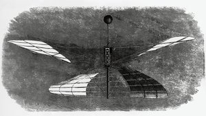Enrico Forlanini helikopter (1848-1930), bläckritning, Italien