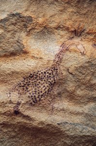 Giraff, grottmålning, Pastoralperiod (4000-2500 f.Kr.), Tassili n