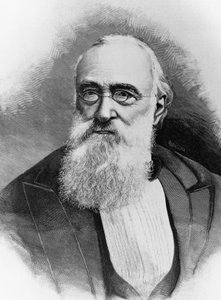 Porträtt av Agostino Depretis (1813-1887), italiensk statsman och premiärminister i kungariket Italien, gravyr efter fotografi av Michele Schemboche (aktiv 1856-ca 1906) av Walter Charles Mills