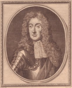 Porträtt av James II av England (1633-1701), kopparstick av John Goldar (1729-1795) från målning av G Kneller av Walter Charles Mills