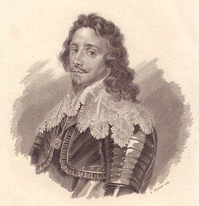 Porträtt av Thomas Franciskus av Savojen, prins av Carignano (1596-1656), kopparstick av G Fusinati från målning av Van Dick av Walter Charles Mills