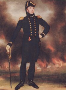 Sir George Cockburn (1772-1853) (lito i färg) av Walter Charles Mills