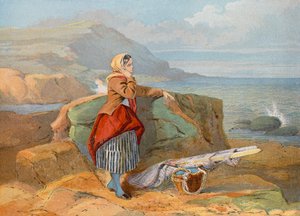 Tittar mot havet efter båtarna, Normandie av John Absolon