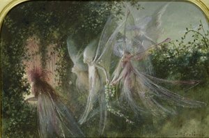 Fairies at a Window, ca 1864 (wc och gouache) av John Anster Fitzgerald