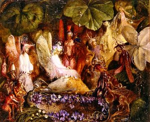 Vem dödade Cock Robin? (olja på duk) av John Anster Fitzgerald