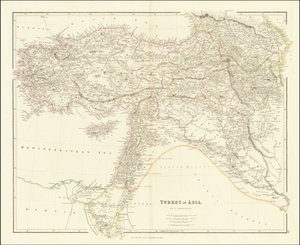 1840 års karta över Turkiet i Asien av John Arrowsmith