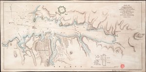 Svarta havet Sebastopol från en rysk undersökning från 1836
