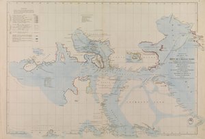 Förstorad plan över Erebus och Terror Bay - Sir John Franklins vinterkvarter