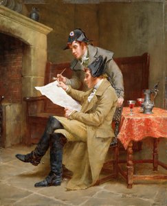 News of the Army, ca 1900 (olja på panel)