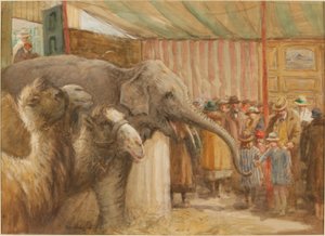 Bostock och Wombwells menageri (penna och wc på papper)