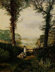 A Burnsall Valley, Wharfedale av John Atkinson Grimshaw