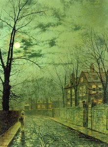 En månbelyst väg av John Atkinson Grimshaw
