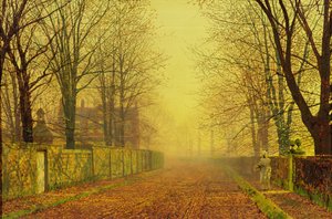 Evening Glow, ca 1884 (olja på duk) av John Atkinson Grimshaw