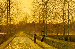 I Golden Gloaming, 1883 av John Atkinson Grimshaw