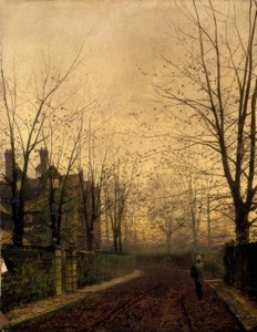 J.A.Grimshaw, Höstens guld / Gemälde, 1882 av John Atkinson Grimshaw
