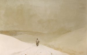 Snow and Mist (Caprice i gul moll) (olja på duk) av John Atkinson Grimshaw