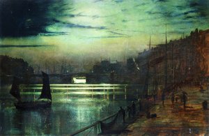 The Harbour Lights, Whitby, av John Atkinson Grimshaw
