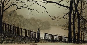 Waterloo Lake, Roundhay Park, Leeds, 1876-7 av John Atkinson Grimshaw
