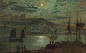 Whitby hamn av John Atkinson Grimshaw