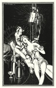 Illustration för Don Juan av Lord Byron: Men Juan var ganska "A Broth of a Boy" (litho)