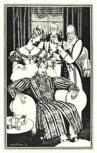 Illustration för Don Juan av Lord Byron: Jag vet inte hur det var, men han blev sjuk (litho) av John Austen