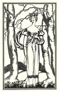 Illustration för Don Juan av Lord Byron: Lady Adeline, My Dian of the Efesians (litho) av John Austen