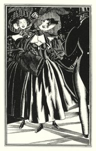 Illustration för Don Juan av Lord Byron: Pedestrian Paphians, commodious but omoralisk (litho)