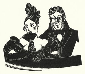 Illustration för Madame Bovary av Gustave Flaubert (litho) av John Austen
