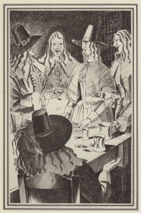 Illustration för Moll Flanders av Daniel Defoe (litho) av John Austen