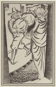 Illustration för Moll Flanders av Daniel Defoe (litho) av John Austen