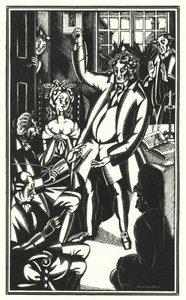 Illustration för Tristram Shandy av Laurence Sterne (litho) av John Austen