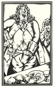 Illustration för Tristram Shandy av Laurence Sterne (litho) av John Austen