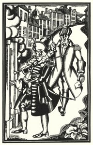 Illustration för Tristram Shandy av Laurence Sterne (litho) av John Austen