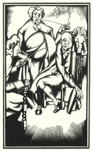 Illustration för Tristram Shandy av Laurence Sterne (litho) av John Austen