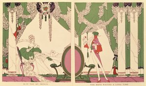 Törnrosan, illustration från "Tales of Times Passed" av Charles Perrault (1628-1703) 1922 (färg litho) av John Austen