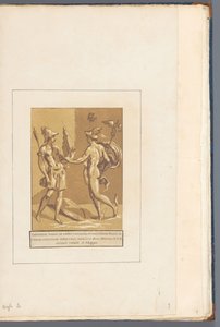 Mercury ger Minerva en panflut Till sina vänner och till var och en (...) (serietitel på objekt)