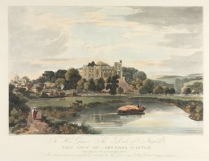 Denna utsikt över Arundel Castle, 1819. av John Baily