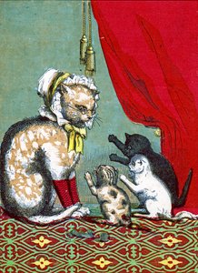De tre små kattungarna hade tappat sina vantar, Illustration från "Tre små kattungar" 1859