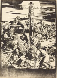 Korsfästelsen [mittplattan] av John Baptist Jackson after Jacopo Tintoretto