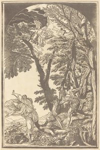 Sankt Peters martyrs död av John Baptist Jackson after Titian