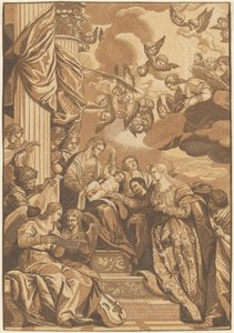 St. Catherines mystiska äktenskap av John Baptist Jackson, after Veronese