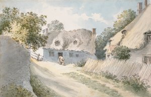 Stugor på en bygata, 1700-talet